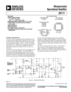 OP177 Ultraprecision Operational Amplifier