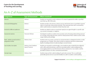 Engagement in assessment