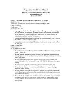 Propane Education and Research Act of 1996