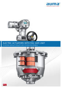 Electric actuators with fail safe unit