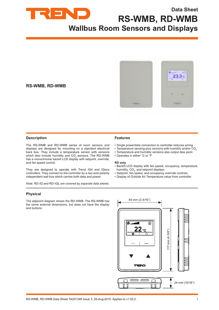 MBus_WTH_LCD_ETH: ModbusTCP / ModbusRTU Wall Temp/Humidity Sensor w/ L –  DataNab LLC