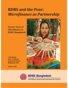 RDRS and the Poor: Microfinance as Partnership