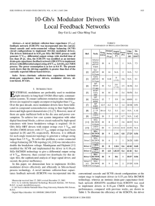 10-Gb/s Modulator Drivers With Local Feedback Networks