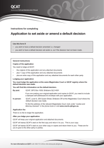Application to set aside or amend a default decision