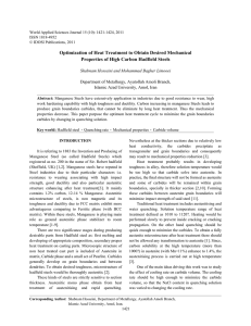 Optimization of Heat Treatment to Obtain Desired Mechanical