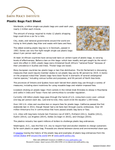 Plastic Bags Fact Sheet - Earth Policy Institute