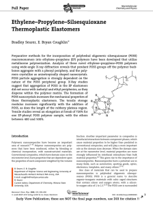 Ethylene-Propylene-Silsesquioxane Thermoplastic Elastomers