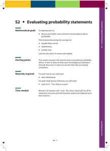 S2 Evaluating probability statements