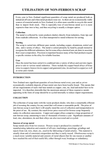 Utilisation of Non-ferrous Scrap - New Zealand Institute of Chemistry