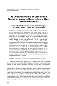 The Construct Validity of Session RPE During an