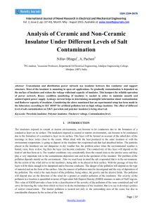 Analysis of Ceramic and Non-Ceramic Insulator Under Different
