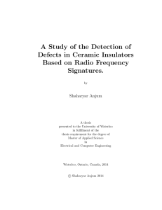 A Study of the Detection of Defects in Ceramic Insulators Based on