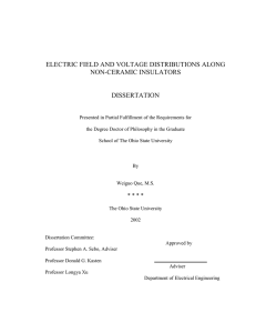 electric field and voltage distribution along non