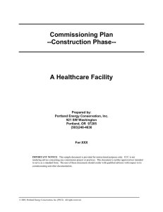 Commissioning Plan -