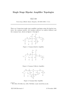 Bipolar Amplifier Topologies