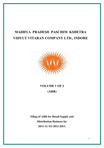 Arrears Vol-1 - M.P.Paschim Kshetra Vidyut Vitran Co.