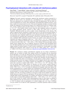 Psychophysical interactions with a double-slit