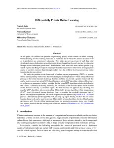 Differentially Private Online Learning