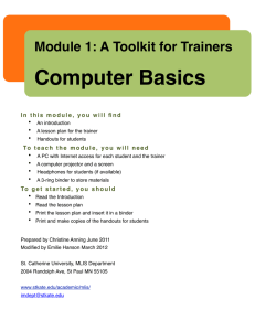 Module 1 Trainer Kit Computer Basics Computers