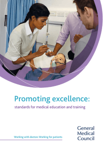 Promoting excellence: standards for medical education and training