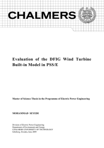 Evaluation of the DFIG Wind Turbine Built