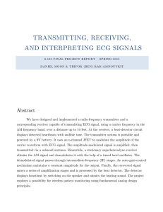 TRANSMITTING, RECEIVING, AND INTERPRETING ECG SIGNALS