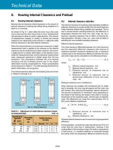 Bearing Internal Clearance and Preload