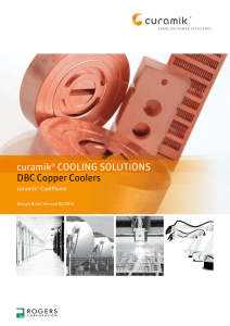 curamik® COOLING SOLUTIONS DBC Copper Coolers