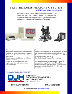 film thickness measuring system