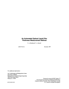 An Automated Optical Liquid Film Thickness Measurement