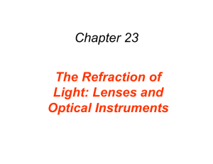 The Refraction of Light: Lenses and Optical Instruments