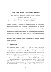 ChIP-chip: Data, Model, and Analysis