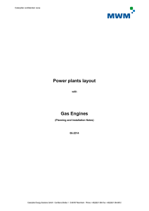 Power plants layout Gas Engines