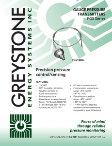 Precision pressure control/sensing