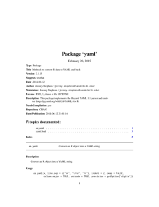Package `yaml`