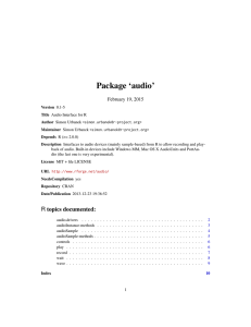 Package `audio` - R