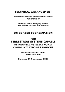 technical arrangement on border coordination for terrestrial