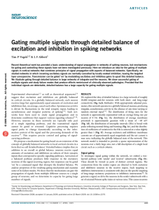 Gating multiple signals through detailed balance of excitation and