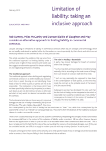 Limitation of liability: taking an inclusive approach