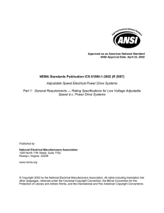 NEMA Standards Publication ICS 61800-1