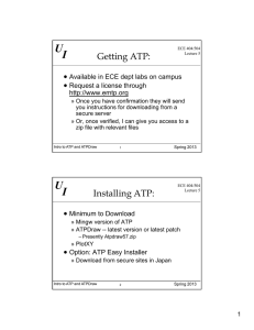 Getting ATP: Installing ATP: