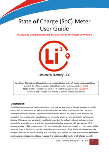 State of Charge (SoC) Meter User Guide - Lithium