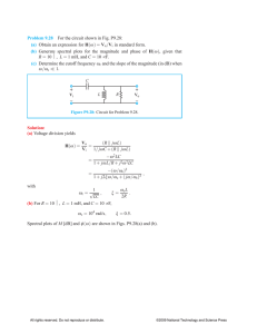 Problem 9.28 For the circuit shown in Fig. P9.28: (a) Obtain an