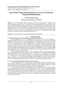 Knee-Point Voltage Determination for Current Transformer