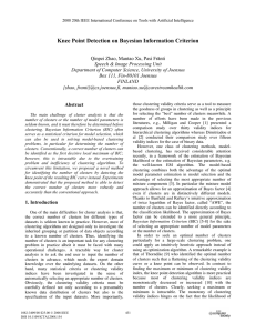 Knee Point Detection on Bayesian Information Criterion