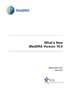 What`s New MedDRA Version 19.0