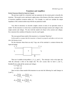 Transistors and Amplifiers