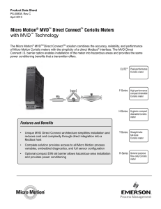 MVD Direct Connect Coriolis Meters