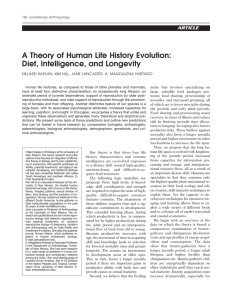 A Theory of Human Life History Evolution