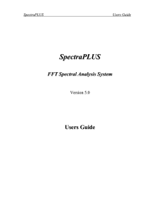 Manual - SpectraPLUS